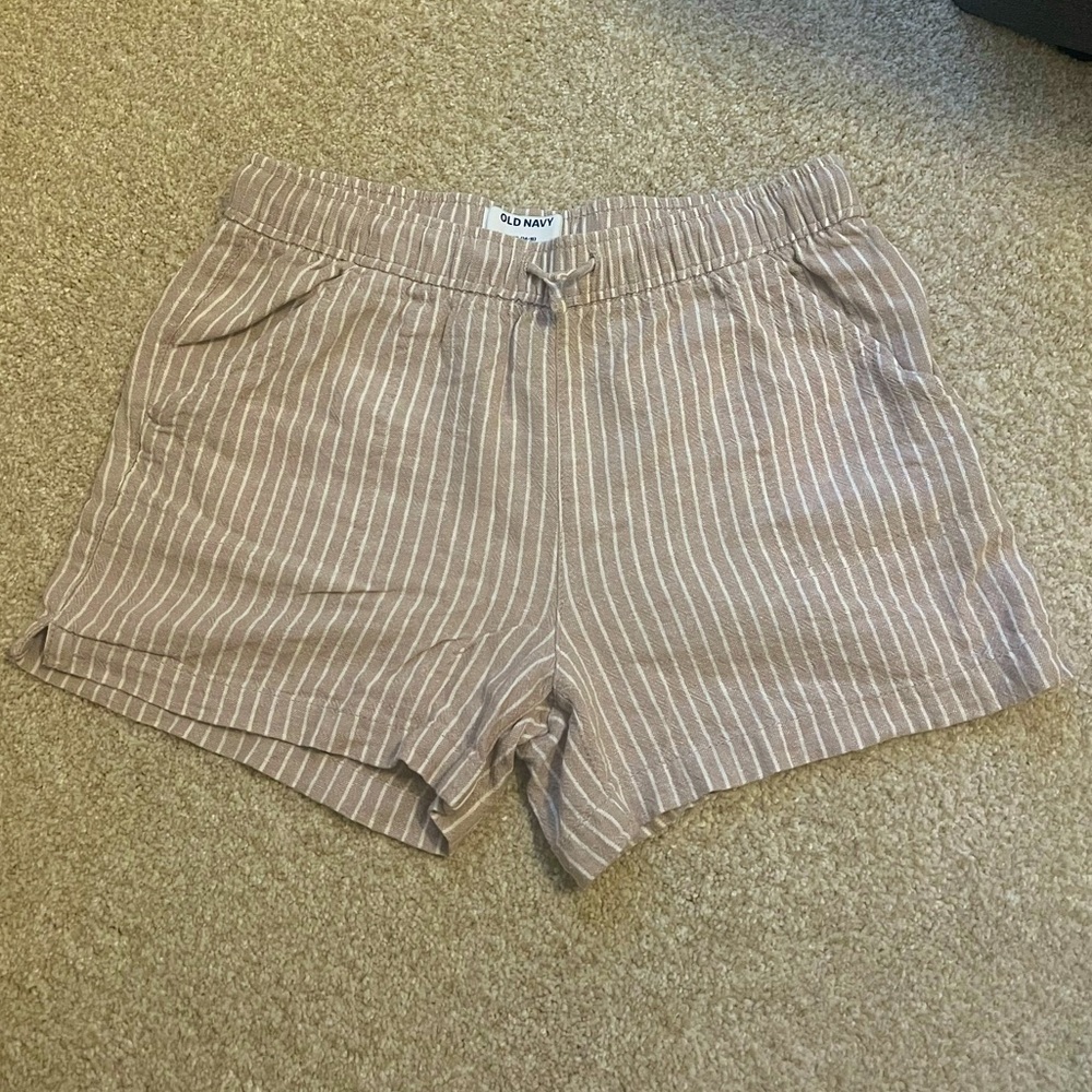 Linen Blend Pull On Shorts